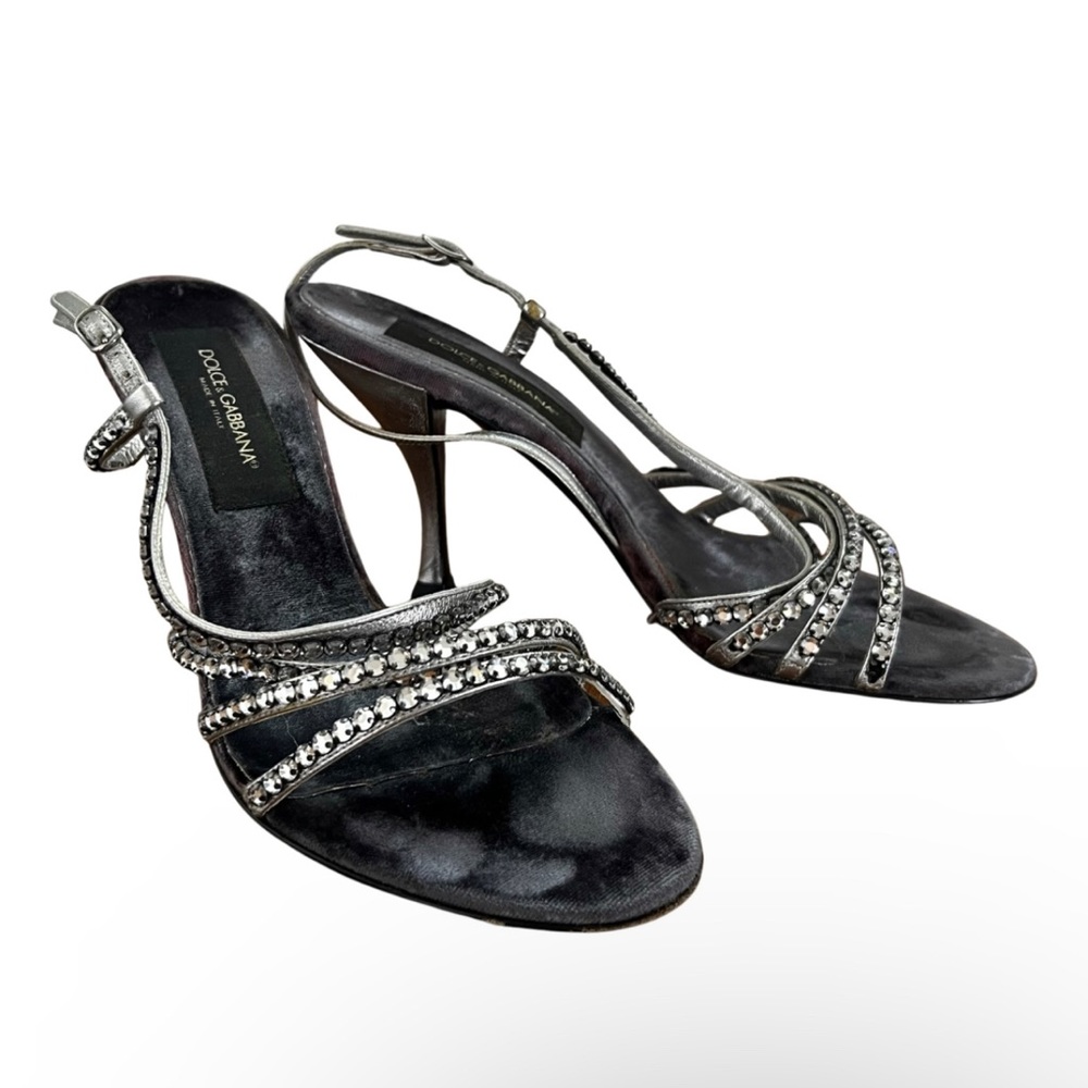Dolce Gabbana sandals heels leather Eu 36 US 6